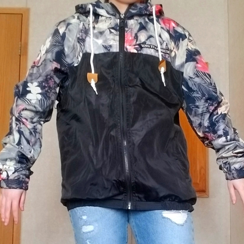 Floral windbreaker
